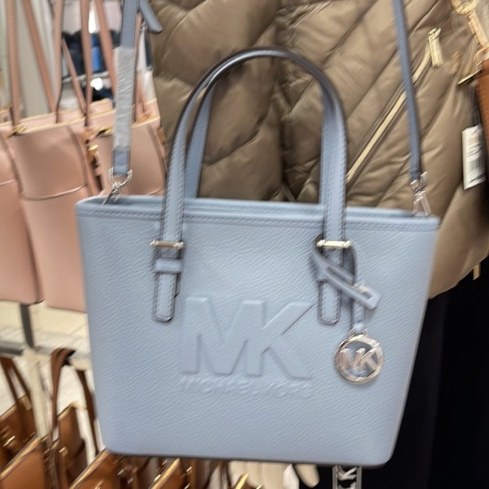 Michael Kors Xs Cryl Conv Tz Tote Pale Blue - Picture 11 of 16
